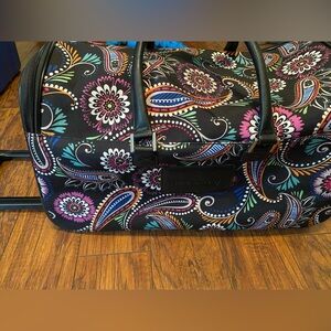 Vera Bradley Bandana Swirl Rolling Duffel-NEW